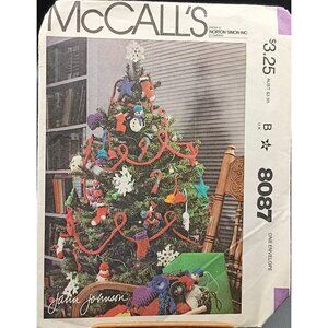 Vintage McCalls 8087 Christmas Ornament Knitting Pattern Booklet